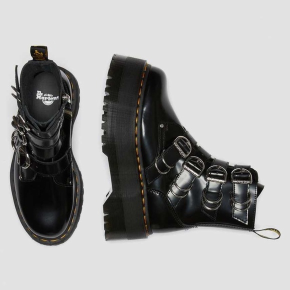 Doc Martens RARE Jaden Max Leather Platform Hardware Boots Size 10 - Picture 3 of 10